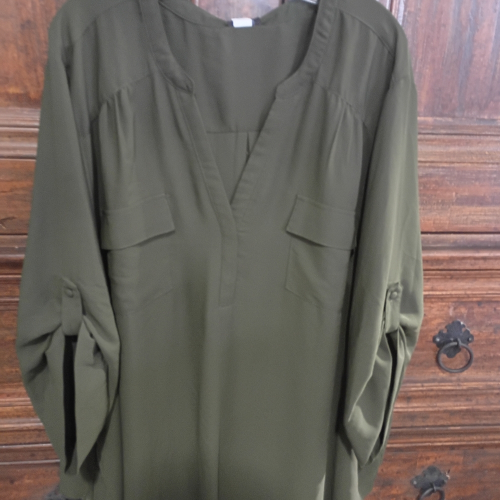 Torrid Olive Green Blouse